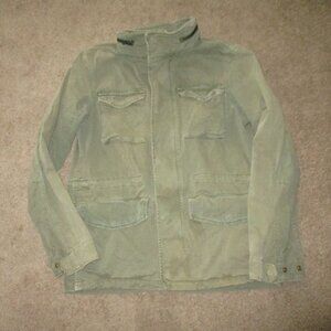 Old Navy Hidden Hood Army Jacket Women's Size S Olive Green